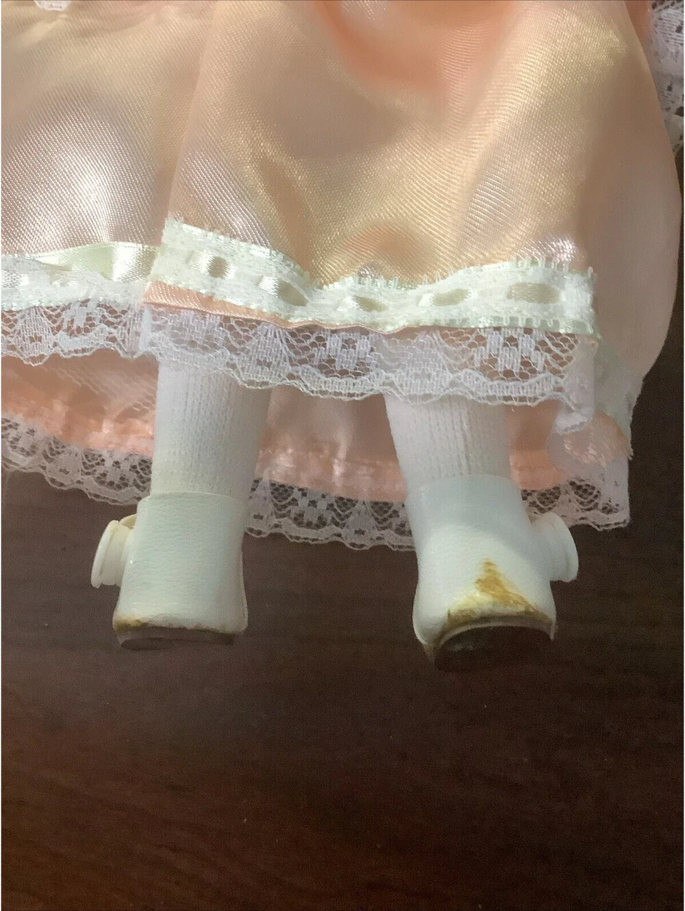Porcelain Musical Wind Up Victorian Doll Plaid Dress